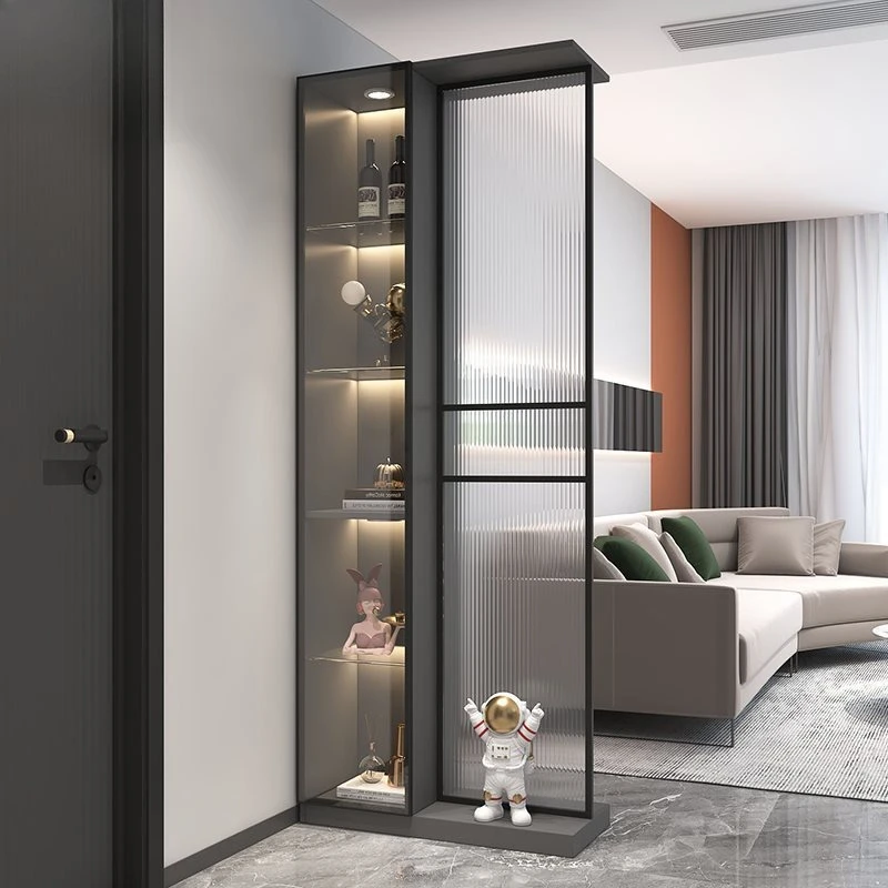 

Shoe cabinet integrated modern simple glass wine cabinet living room screen partition cabinet facing the door