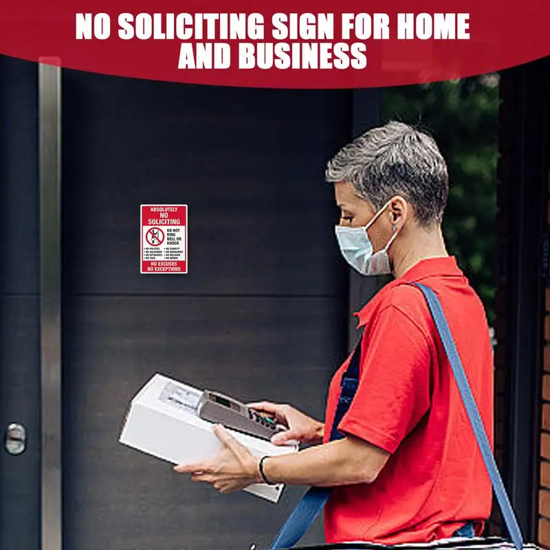 No Soliciting Sig Wall No Solicitation Sticker Waterproof And Sunproof Signs For Home Front Door Door Sign For Home