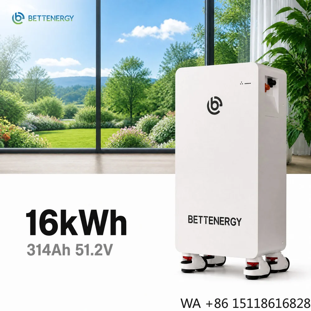 BETTENERGY 16kWh 51.2V 314Ah Grade a LiFePO4 Battery Wall Mounted with BMS OEM ODM Customized for Home Solar Energy Storage