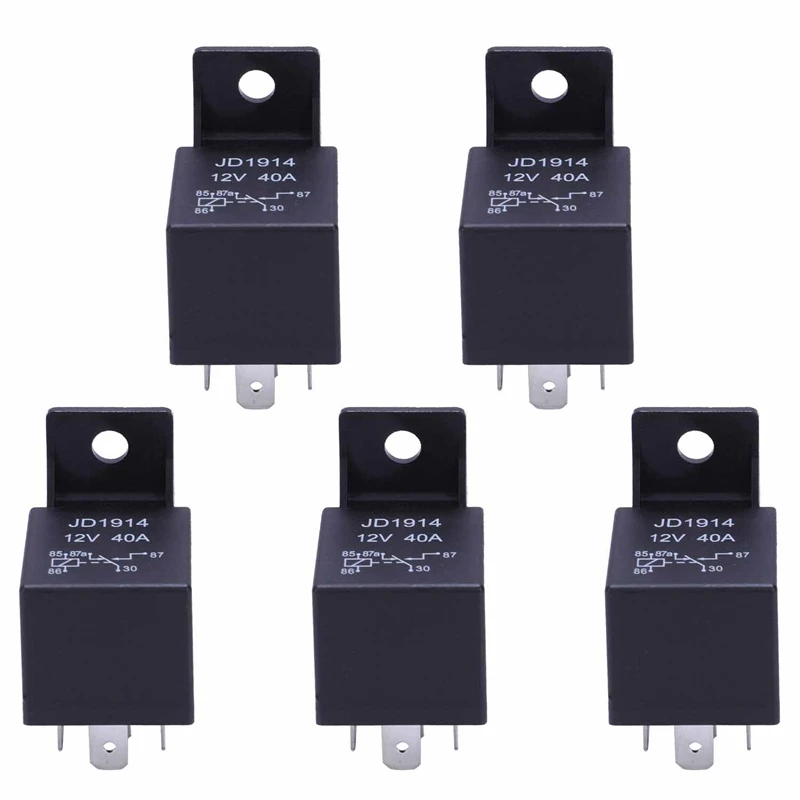 5X 12V Volt 40A AMP 5 Pin Changeover Relay Automotive Car Motorcycle Boat Bike