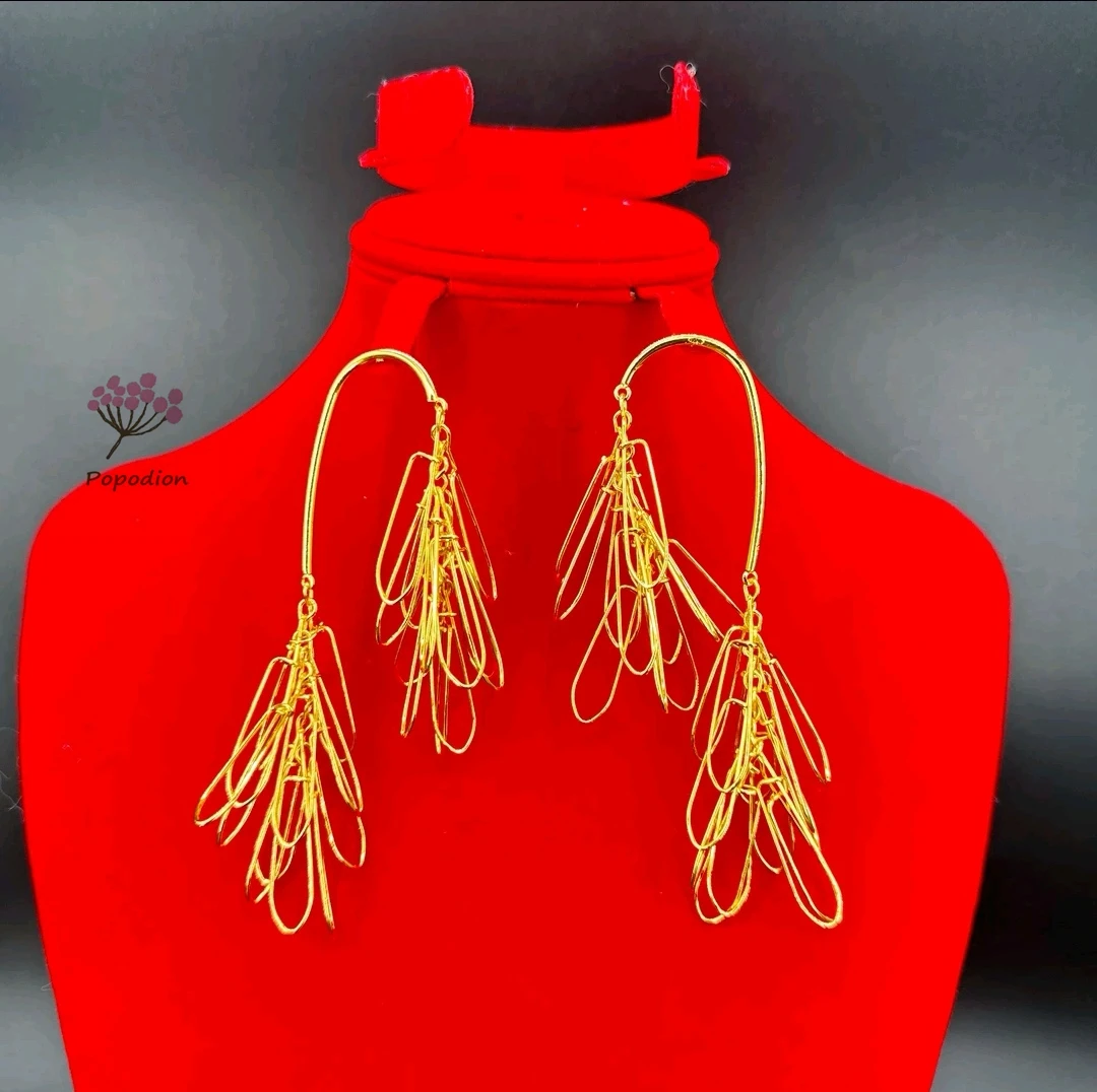 New Dubai Gold Plated Earrings for Women's Wedding Party Jewelry DD10517