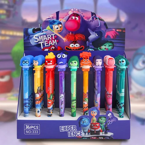 Imagen 2 del producto Bolígrafo de Gel de 2 muñecas Inside Out, 9/36 Uds., Anime 0,5 borrable, escritura azul, práctica de prensa, signo, estudiante, amigo, regalo de interés, papelería, nuevo