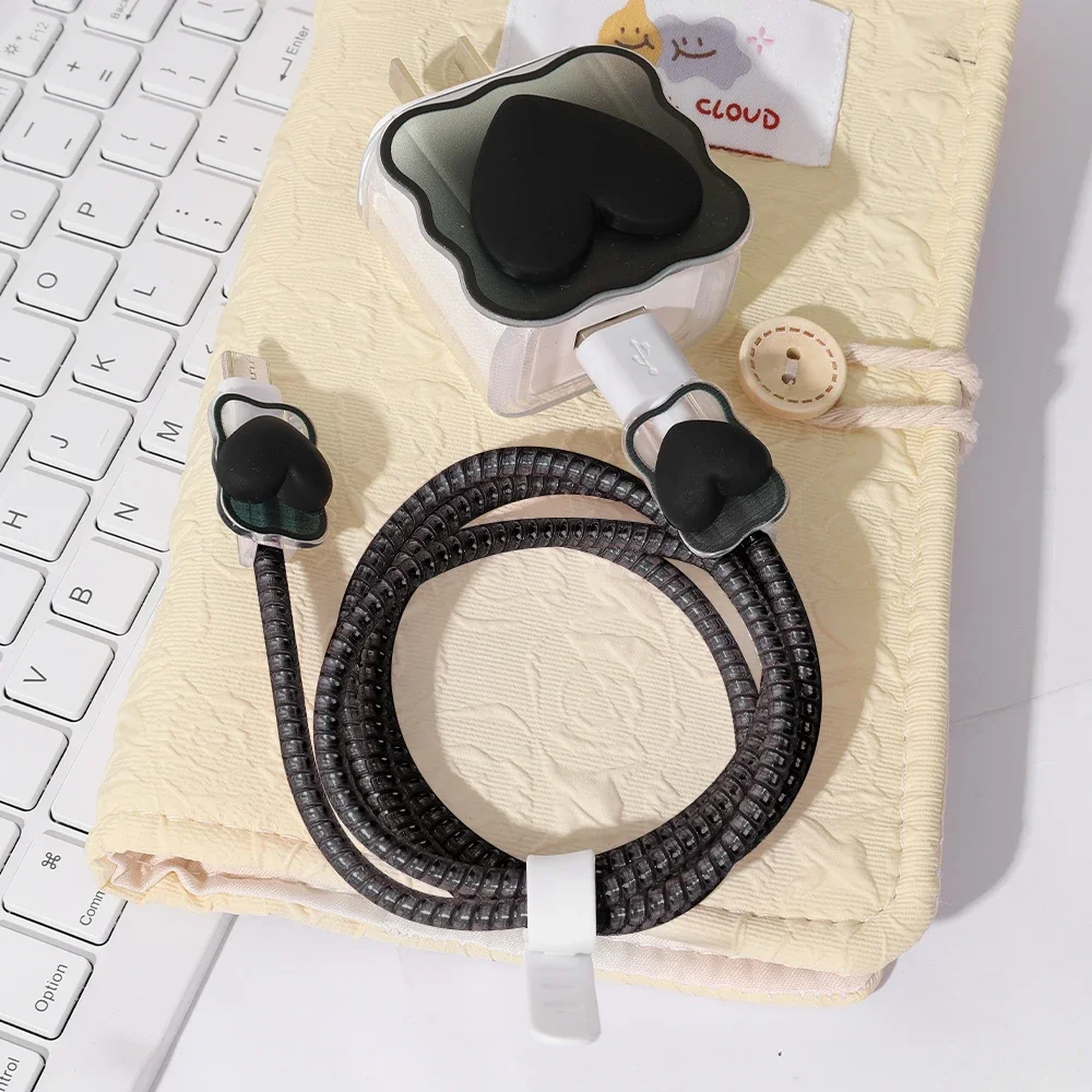 حماية كابل الشاحن آيفون 11 12 18 واط 20 واط شاحن PD خط البيانات دوامة اللفاف واقية ل أبل برو ماكس حامي #5