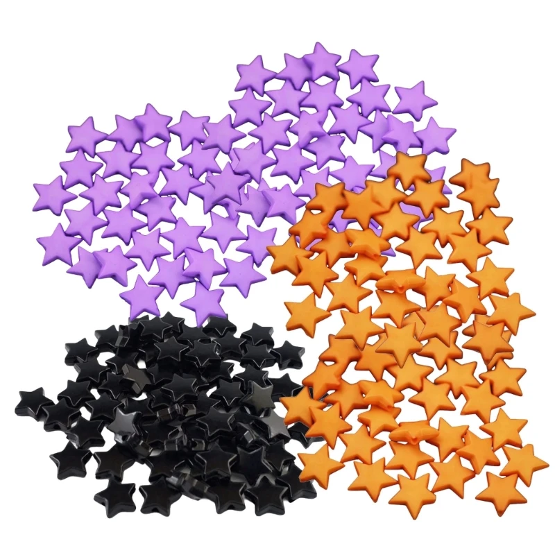 300 Pieces Halloween Inspired Acrylic Star Bead for Necklaces and Bracelets Jewelry Making Components Beading Supplies