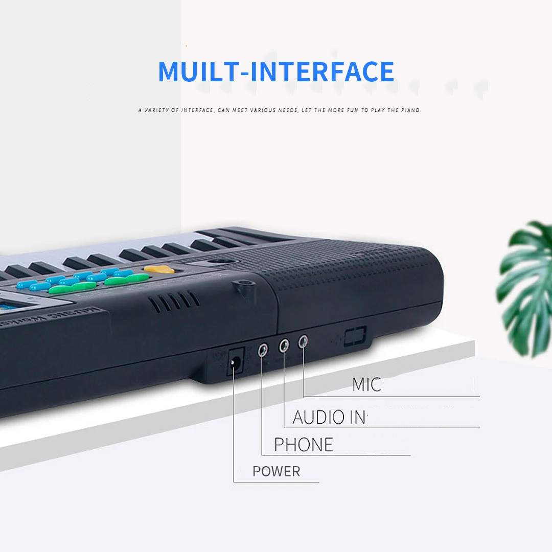 61 คีย์คีย์บอร์ดดนตรี Professional Children'sl Synthesizer มินิเปียโนสําหรับเด็กออร์แกนอิเล็กทรอนิกส์เพลงของเล่นของขวัญ