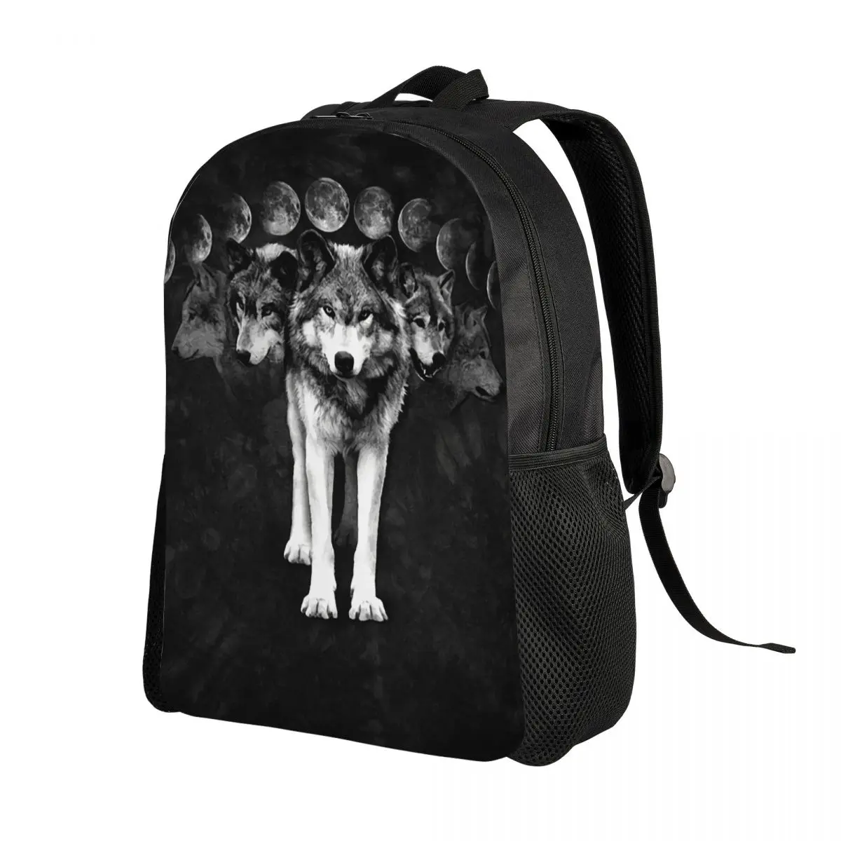 Animal Spirit Guides Backpacks for Men Women Water Resistant College School Wolf Family Bag Print Bookbag