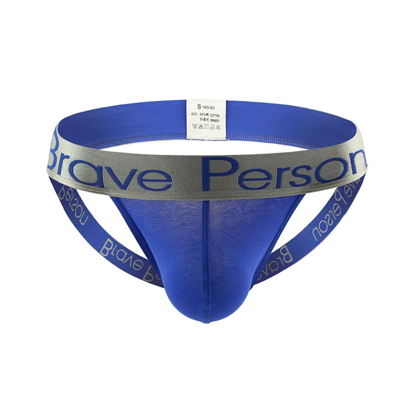 Men\'s thongs Sexy Gay Penis Pouch Bikini Buttocks Thong Chubby Bear underwear Penis Cotton Underpants sexy lingerie