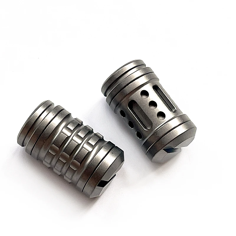 

New Titanium Alloy Big Paracord Accessory Screw Thread Knife Beads EDC DIY Paracord Beads Flashlight Pendants