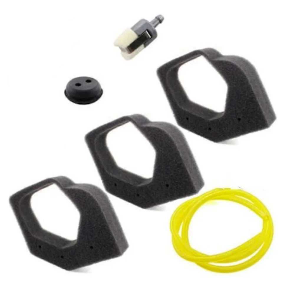 Brush Cutter Air Filter Kit with Fuel Filter and Pipe Compatible with GX25 HHT25S UMK425 Replacement 17211Z0H000