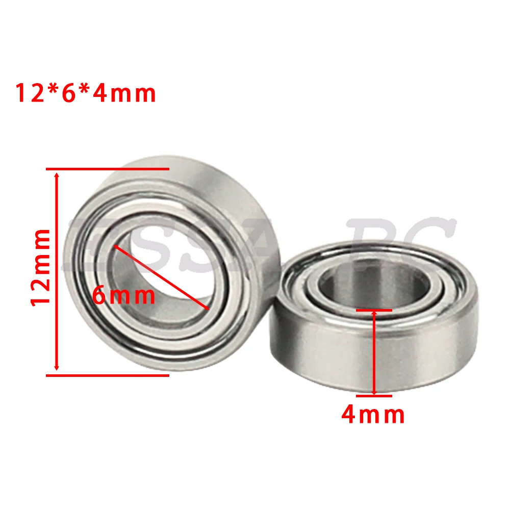 4pcs/lot RC Car Chrome Steel Sealed Bearing Kit 6x3x2 3x6x2 10x5x4 5x10x4 10x6x3 6x10x3 12x6x4 12x8x3.5 15x10x4 16x8x5 8x16x5 mm