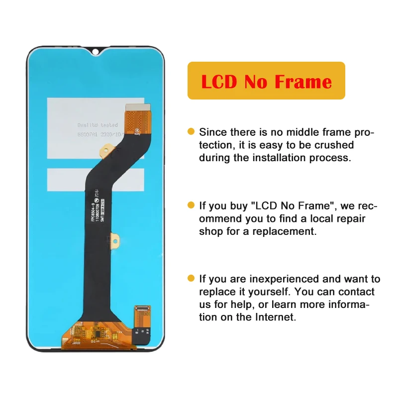 LCD Display Touch Screen Digitizer Assembly for Infinix Hot 10I, X659B, PR652B, X658E, Repair Replacement Parts, 6.52\