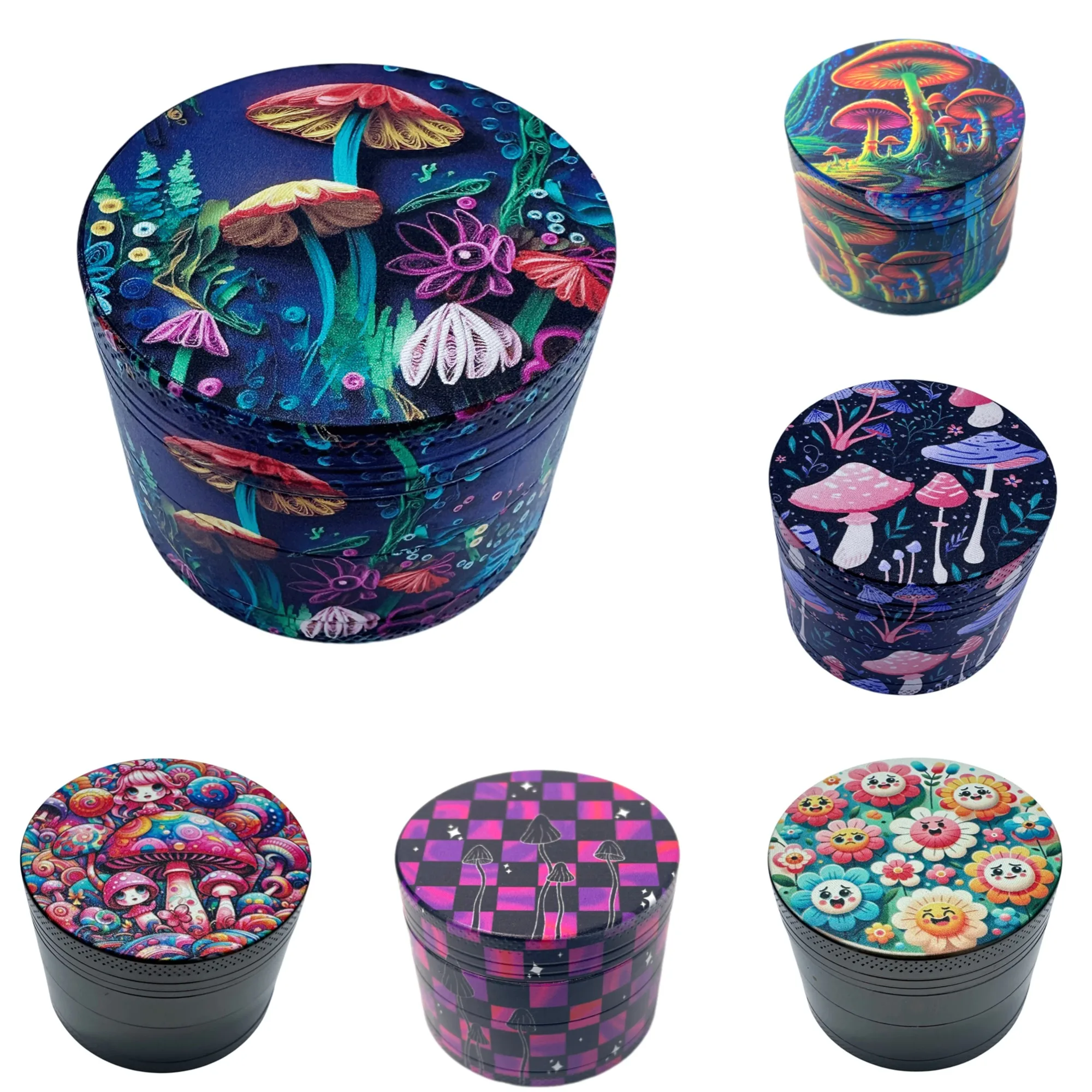 2 بوصة/50 مللي متر مجموعة الفطر مطحنة أعشاب معدنية تخفيضات كبيرة #1