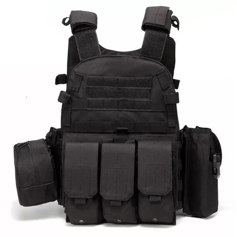 

Nylon Gear Tactical Vest Body Armor Hunting Carrier Airsoft Accessories 6094 Pouch Combat Camo Vest