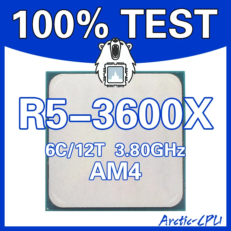 Arctic-cpu R5-3600X、am4、100% テスト、6c、12t、4、80GHz