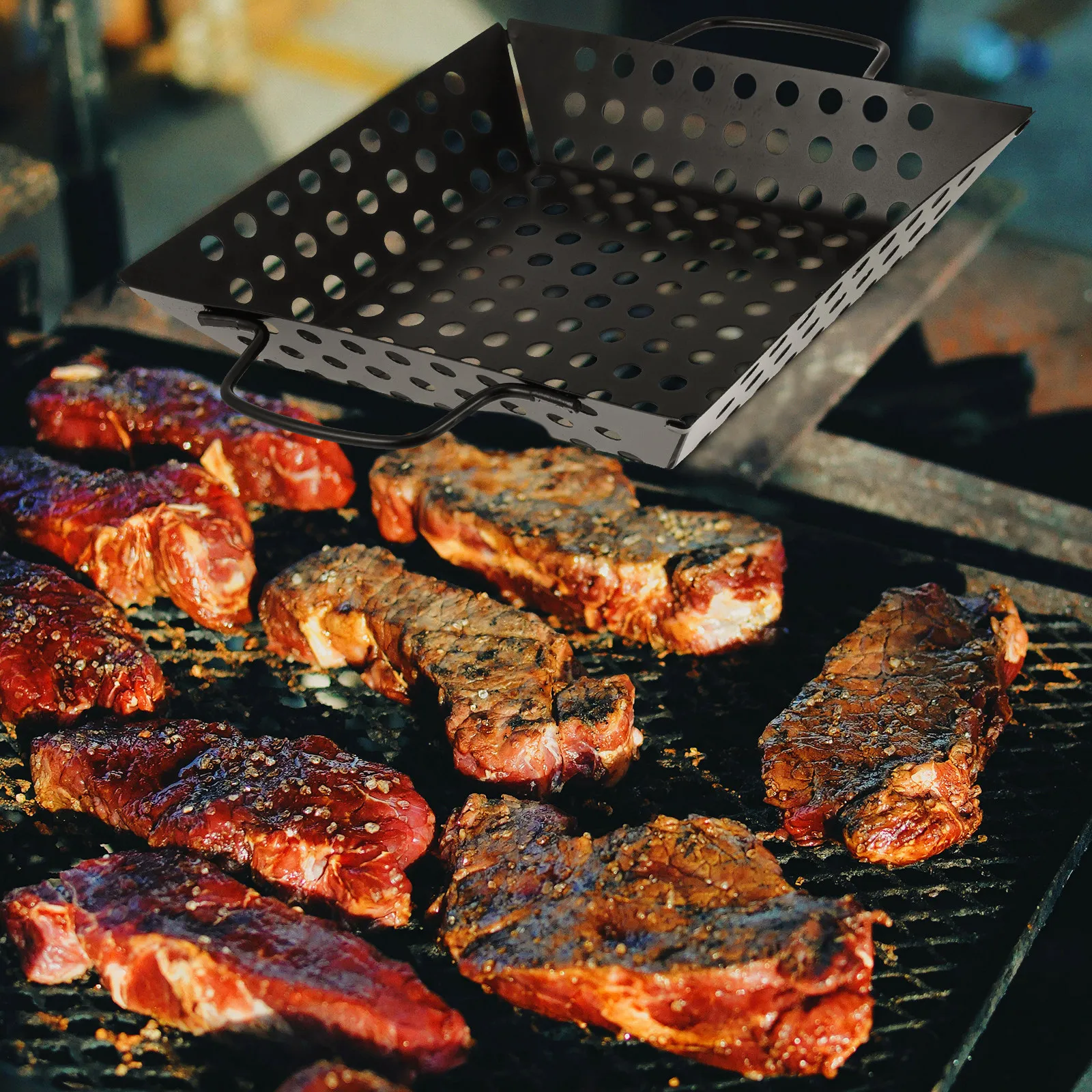 

Extra Large Non-Stick Barbecue Plate Strong Heat Resistance Grill Meat Pan for Broiling Steaks Baking Dishes Portable Grilling