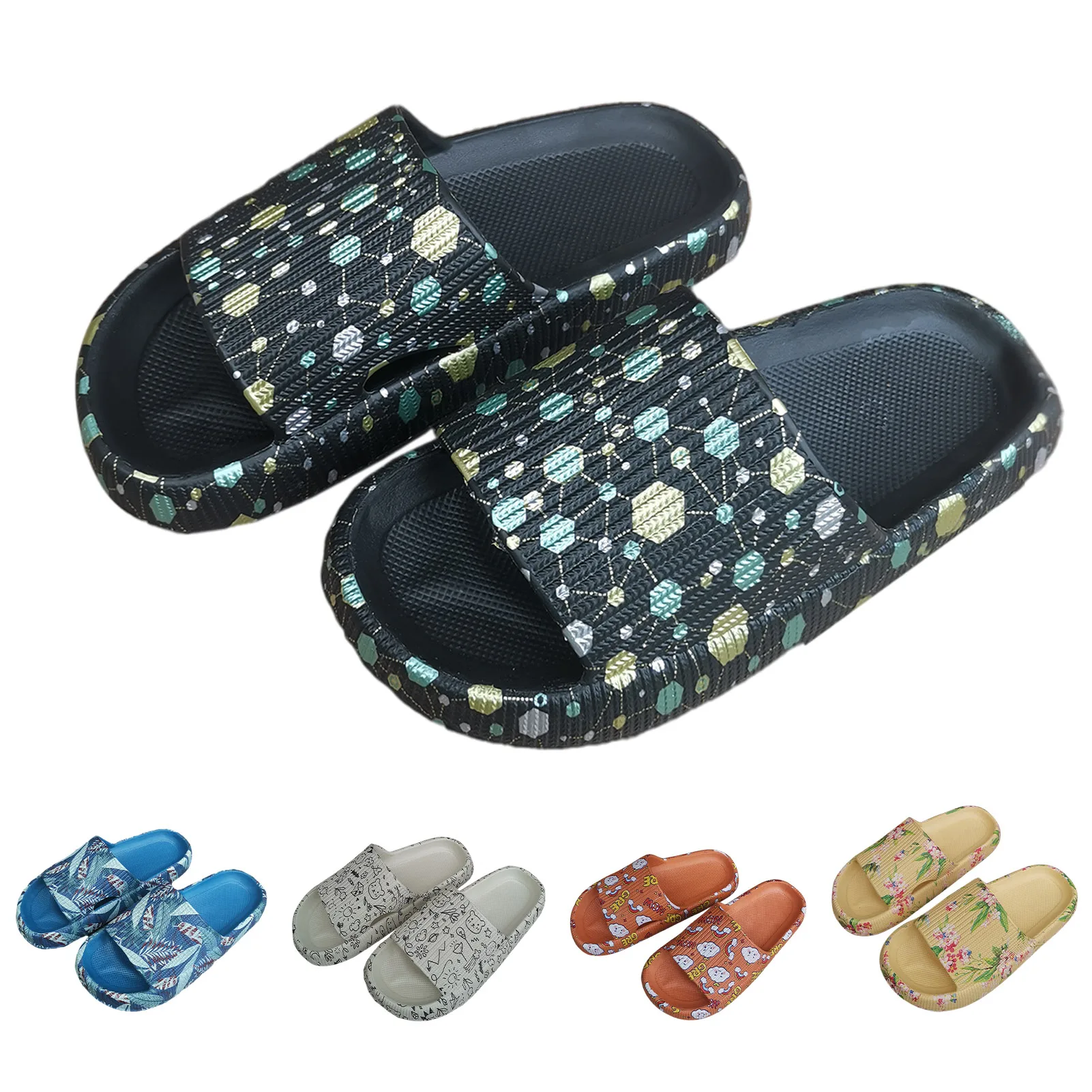 2021 Universal Quick-drying Thickened Non-slip Sandals Thick Sole House Slippers Bathroom Footwear Summer Beach Sandal Slipper