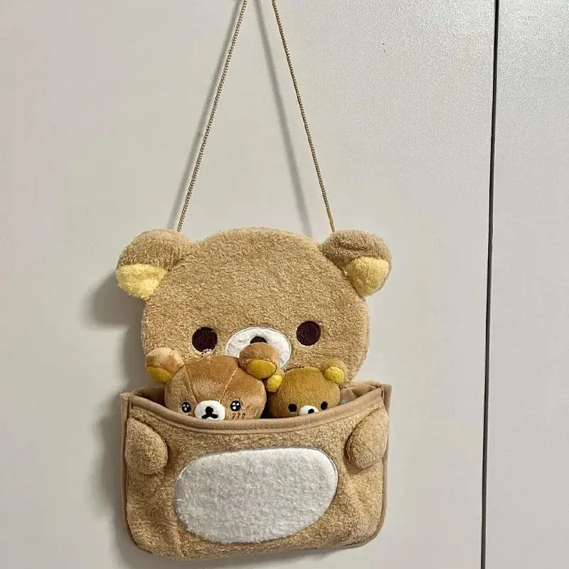 2024 Kawaii śliczne Rilakkuma wisząca torba na ścianę różne torby do przechowywania pokój dekoracja kreskówkowa prezenty urodzinowe prezenty dla