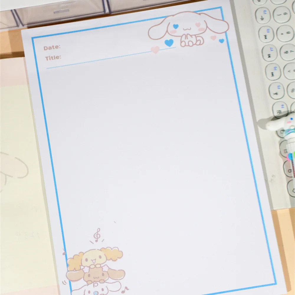 New Sanrio Cinnamoroll B5 Scribbling Pad Study Paper Can Be Torn Cartoon My Melody Kuromi Word Book Anime Pochacco Sketch Book