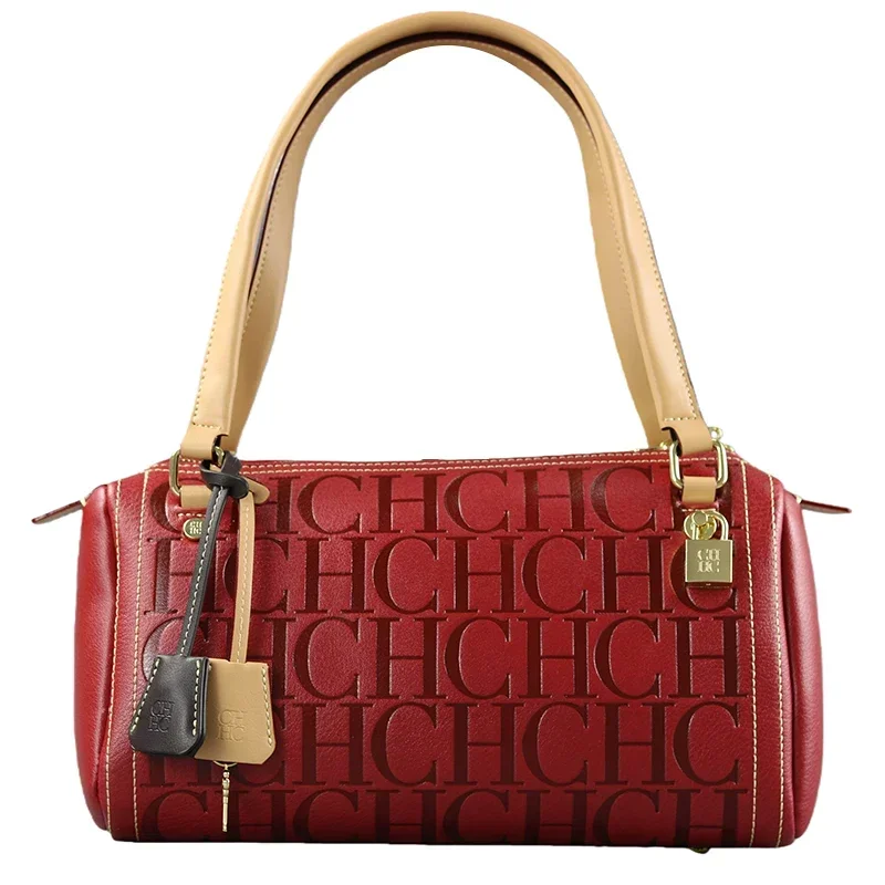 

Винтажная сумка-цилиндр CH 2025 года с тиснеными буквами, вместительная, для повседневного использования, на плечо