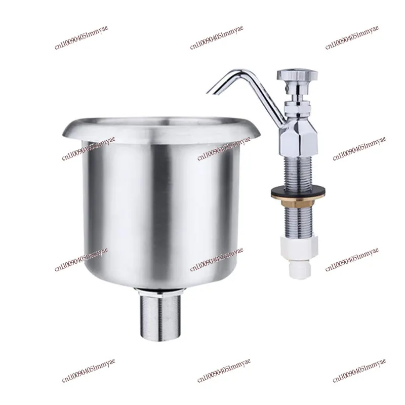 

Bar counter long flow faucet set coffee milk tea shop sink cleaning stainless steel