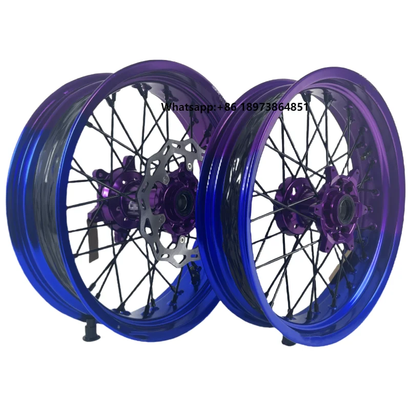 

High Performance Tubless Electric Motorcycle Accessories Dirt Bike Wheel Set Aluminum Alloy 7116-T6 for Wheels