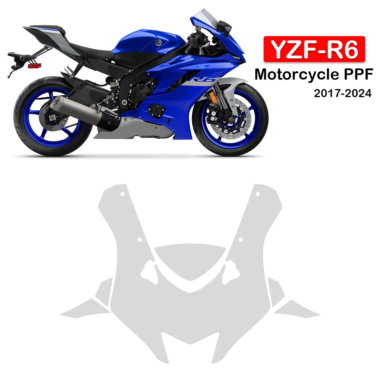 

R6 PPF Motorcycle PPF For YAMAHA YZF R6 TPU Paint Protection Film Fairing Real Material TPU Anti-scratch Kit 2017-2024