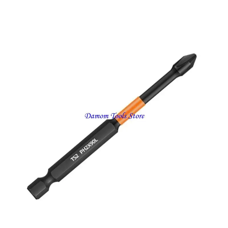 57BE 6PCS磁気バッチヘッドに衝撃強力クロスハイハードネス25/50/65/70/90/150mm非滑り防水TS2-ドリュードライバーセット