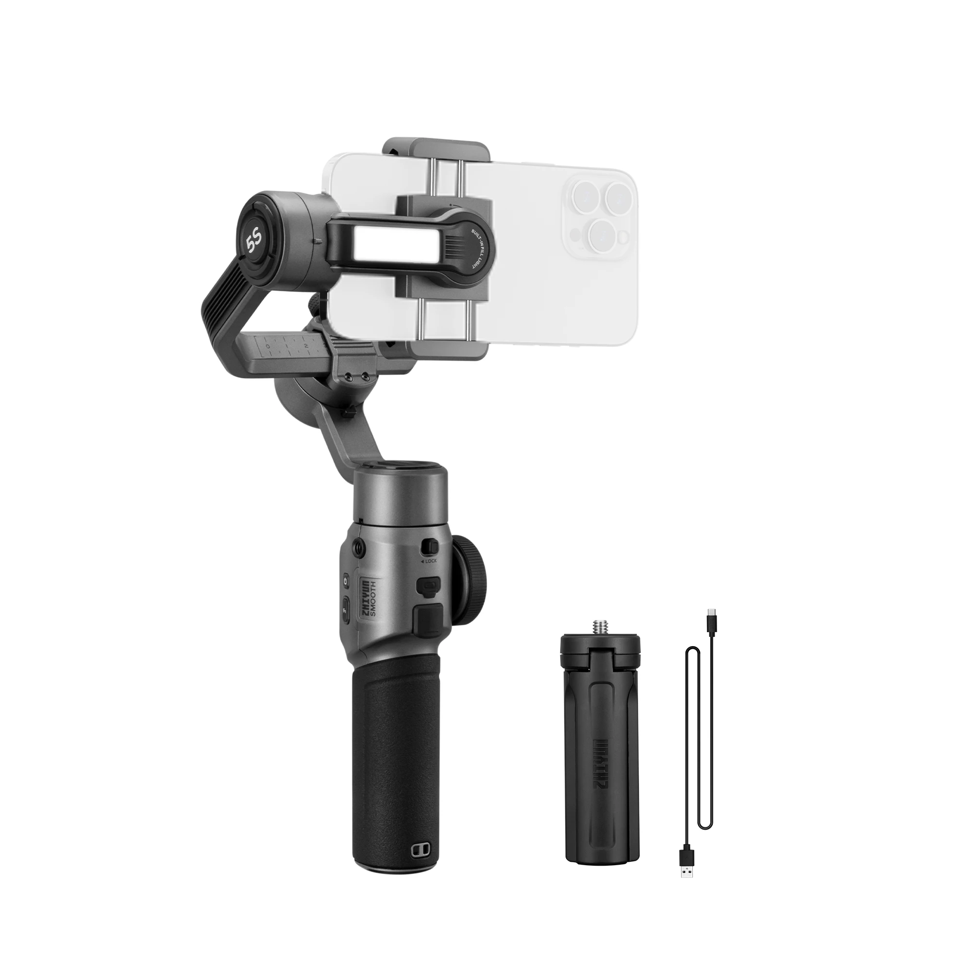 

Zhiyun Smooth 5s 3-Axis Handheld Gimbal Stabilizer for iPhone 11 12 13 14 Pro Max OnePlus Smartphones