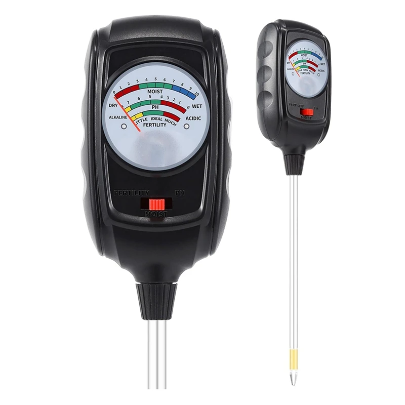 مجموعة اختبار التربة ABAE-3-In-1، مقياس رطوبة التربة/مقياس درجة الحموضة للتربة/اختبار الخصوبة التربة، مقياس رطوبة التربة للحديقة والنباتات والمزرعة