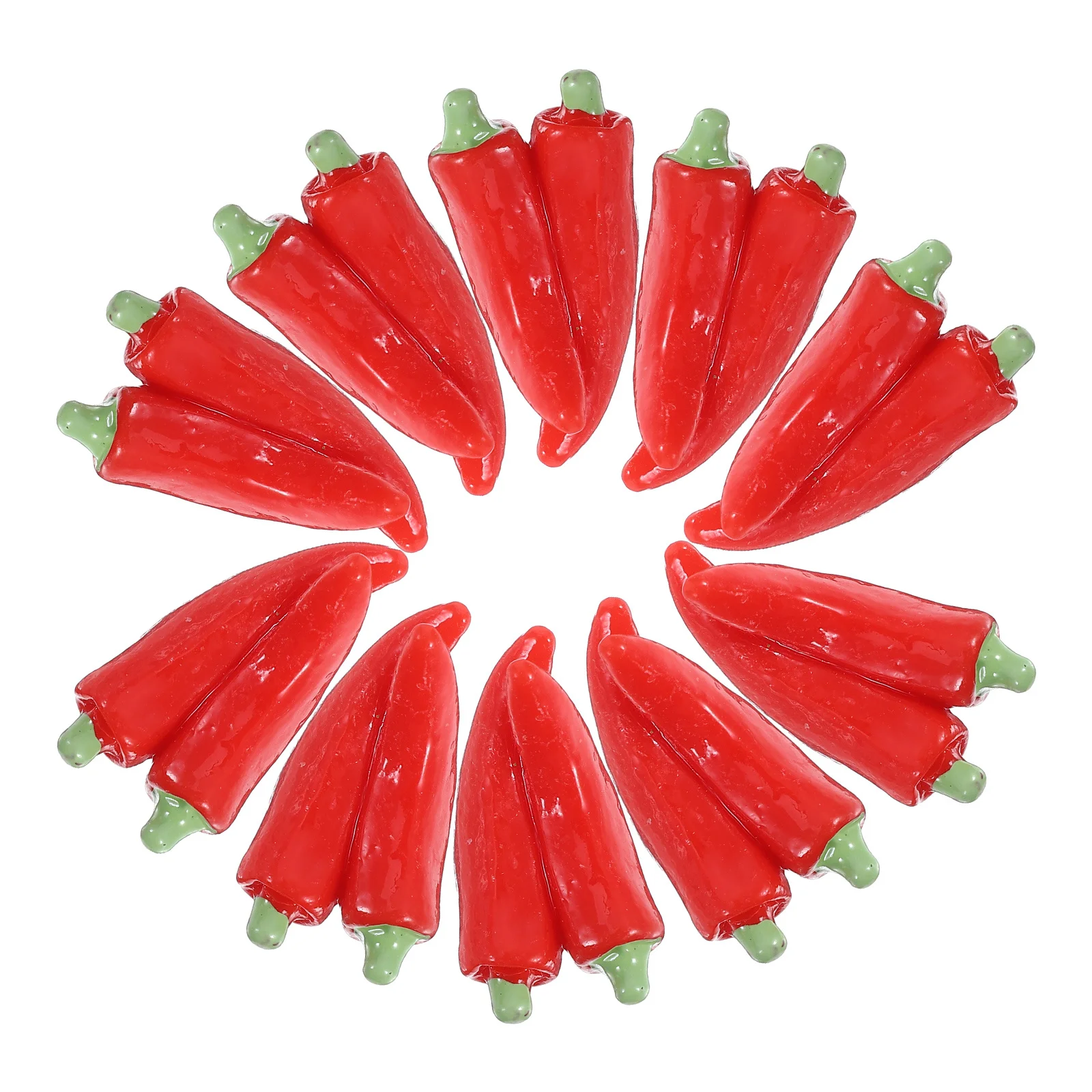 

10Pcs Realistic Fake Chili Miniature Vegetable Small Artificial Pepper Decoration Lifelike Pepper Kitchen Ornament Photo Shoot