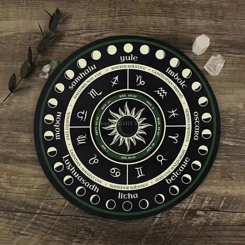  Round Rubber Pendulum Board Dowsing Divination Board Metaphysical Message Board