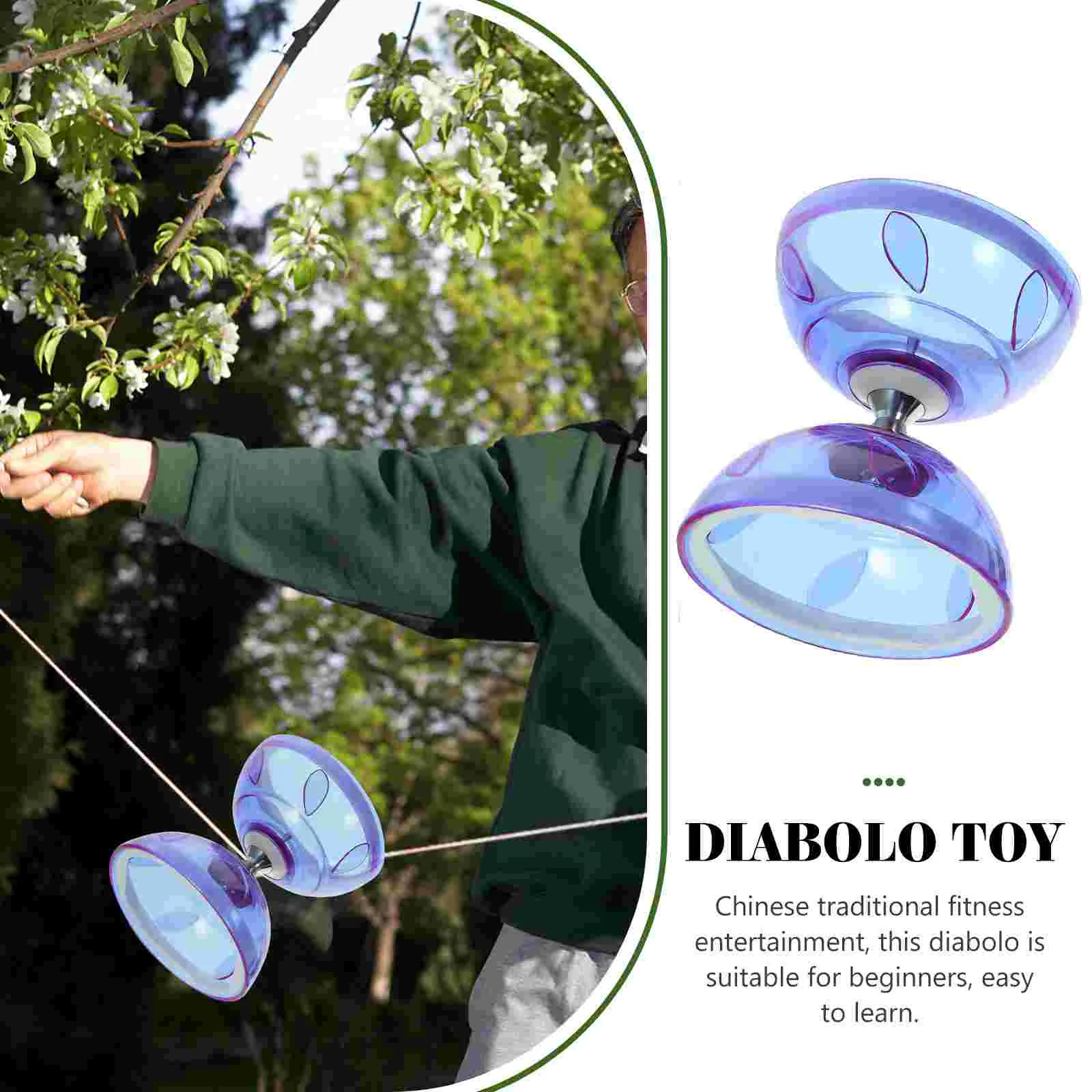 Diabolo Yoyo Chinese Toy Kids Bearing Set Plastic Toys Sticks Triple Juggling Professional Fitness Ball Yo Spinning