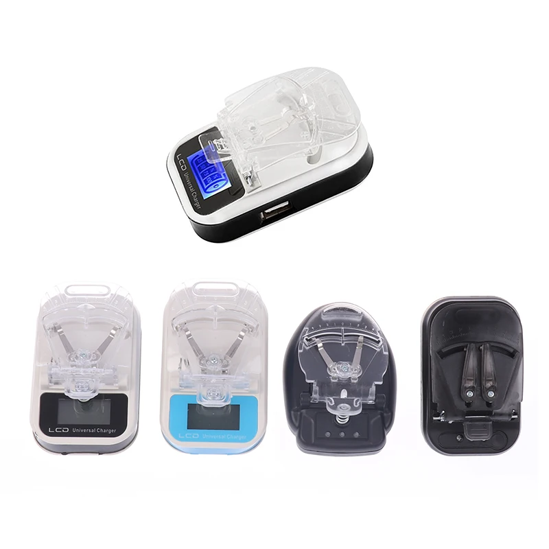 1 Pc US / EU Plug Universal Battery USB Charger With LCD Indicator Screen Charging Adapter For Removable Extra Phone Battery
