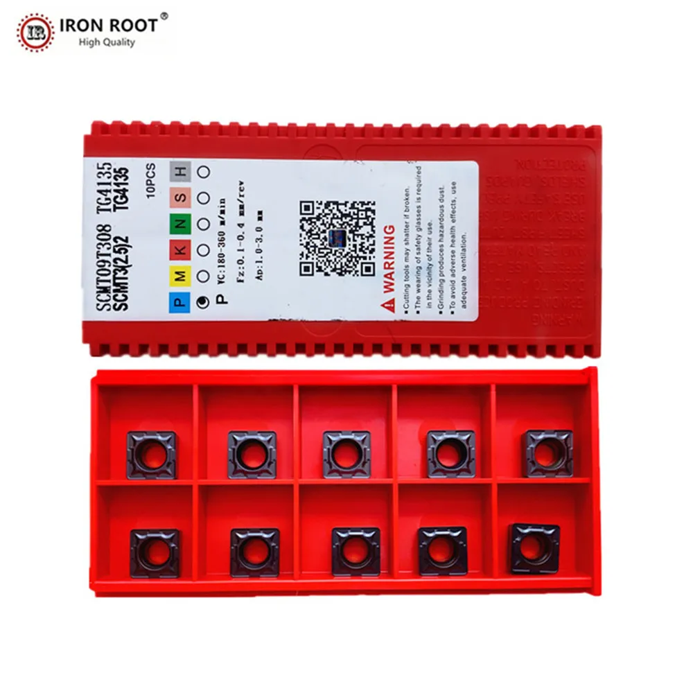 IRON ROOT Carbide Insert SCMT09T304,SCMT09T308,SCMT120404,HM TG4135 Series Metal Lathe Cutting Tool CNC Turning Carbide Insert