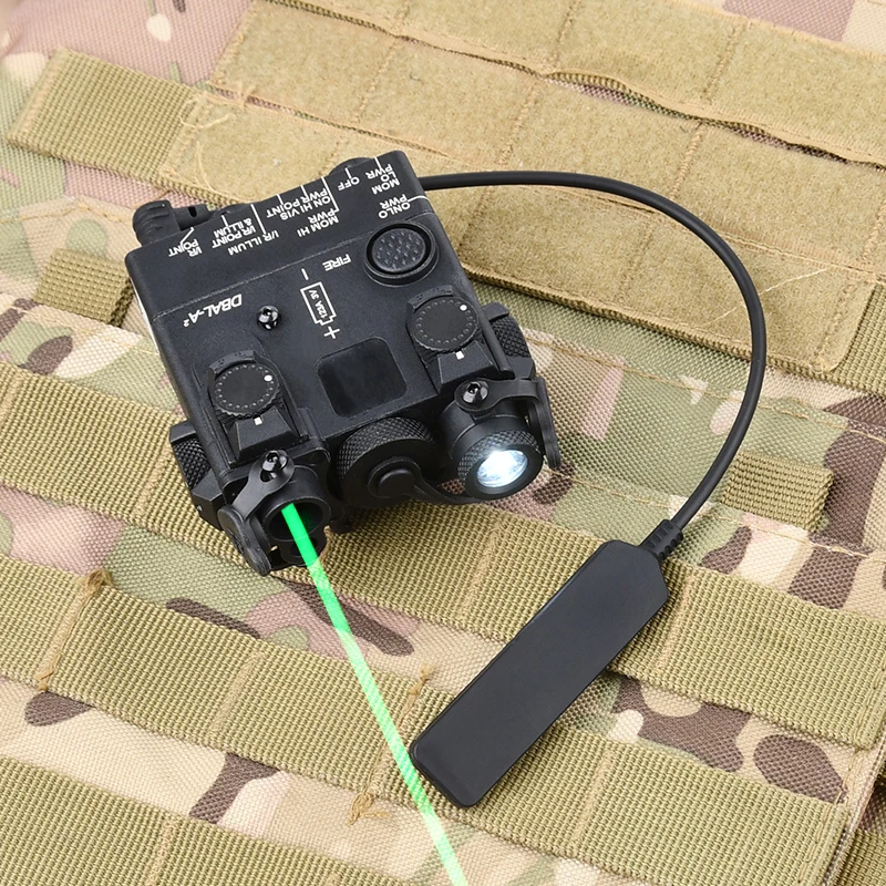 Tactics DBAL A2 Laser Airsoft Red Dot Green Blue Indicator White LED Light Fit 20mm Rail Hunting Weapon No IR Laser