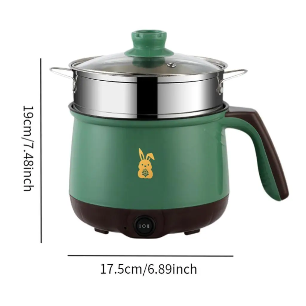 Электрическая кастрюля, универсальная с пароваркой, плита для лапши, мини-плита для путешествий, электрическая сковорода для супа, яиц, стейка, каши, приготовления пищи