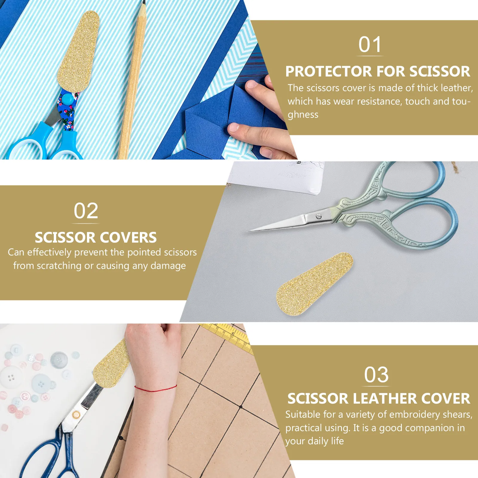 

2 шт. защитных чехлов для ножниц, толстые износостойкие чехлы для парикмахерских и вышивальных ножниц