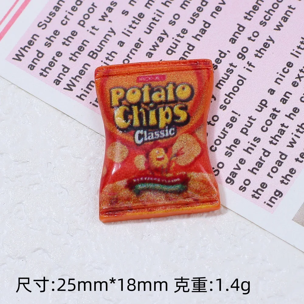 10Pcs Kawii Mini resin chips food Series Miniature Flat Back Cabochons For Hairpin Scrapbooking DIY Home Decor Craft Accessories