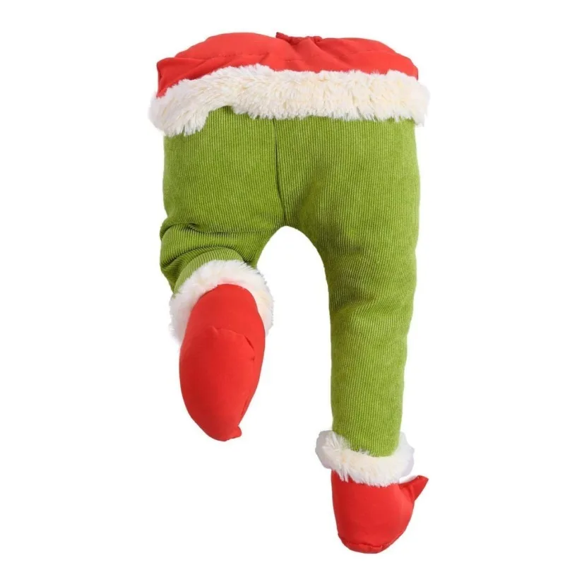 Santa Claus Elf Legs Green Artificial Legs Tree Decoration Christmas Day Decoration 2025 New Trends Party Decoration
