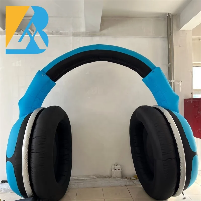 Bespoke Advertising Giant Inflatable Headphone Arch for DJ Stage Show Toys