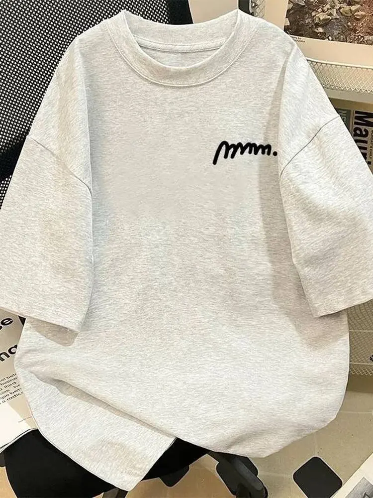 

Summer Trendy Cotton ort Sve T-irt ex Loose Fit round Ne Casual Top for Youth Big Size Available