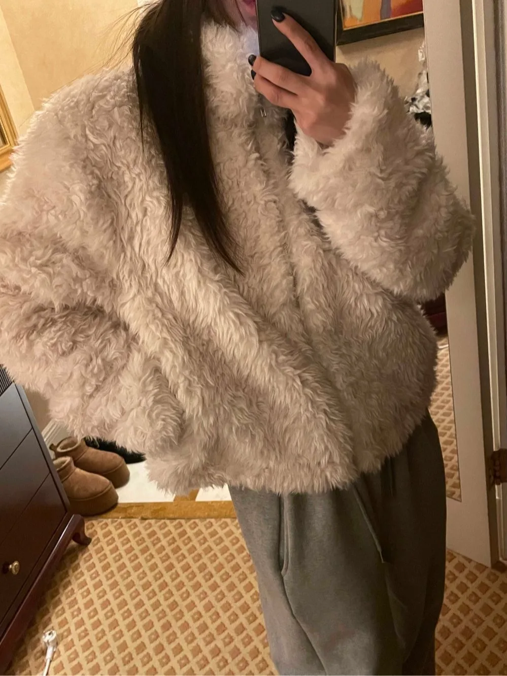 Koreaanse Faion Thiened Winterjas Dames Rits Loose Fit Pluizige Bovenkleding Sli Design Lente Herfst Winter Seizoensgebonden Slijtage