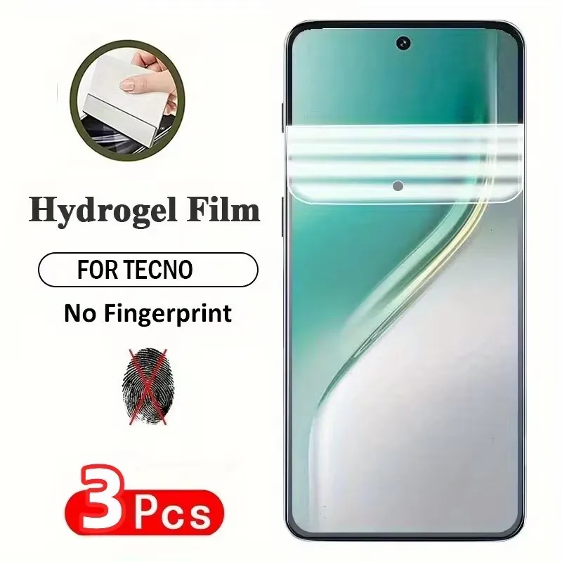 

3Pcs Hydrogel Film For Tecno Camon 30 Pro 20 19 Neo 18 Premier 18T 18P Pova 6 5 Pro Pop 9 8 Screen Protector