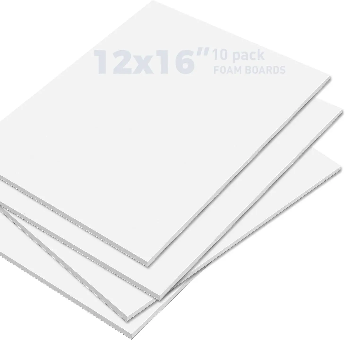 

10 Pack 12x16 White Foam Boards 1/8" Thick for Picture Framing and Art Projects