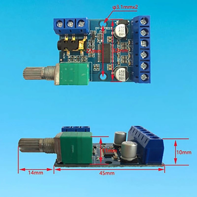 DY-AP3015 Stereo Digital Power Amplifier Board 12V/24V 30W X2 High Power Dual Channel Class D DIY Power Amplifier Module