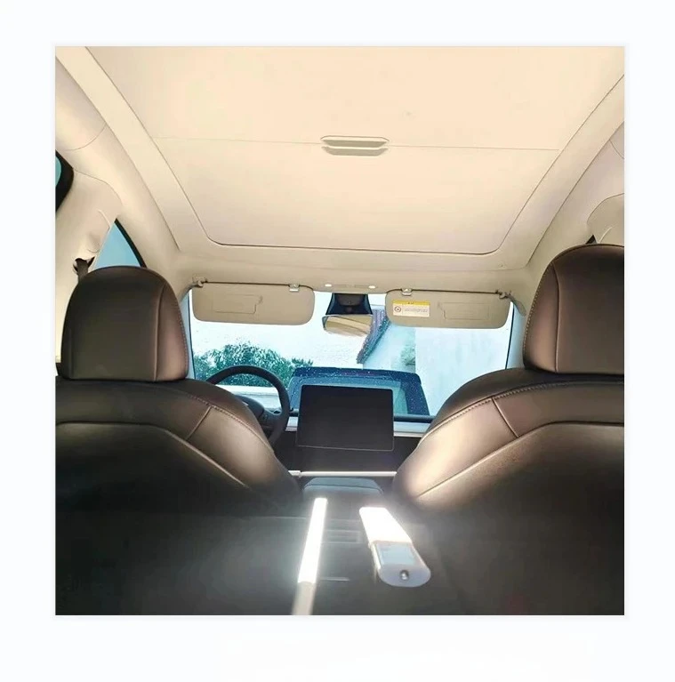 

Солнцезащитный козырек для автомобиля, улучшенная версия, из ткани Ice Cloth, с креплением на застежках, для стеклянной крыши, переднего и заднего люков, для Model 3/Y