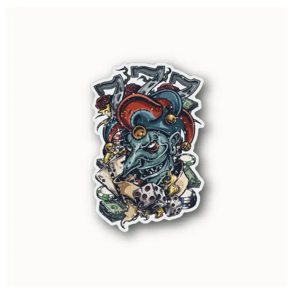 Joker The Gambler Waterproof Stickers For Decorating Car Windows Motorcycles And Computers.