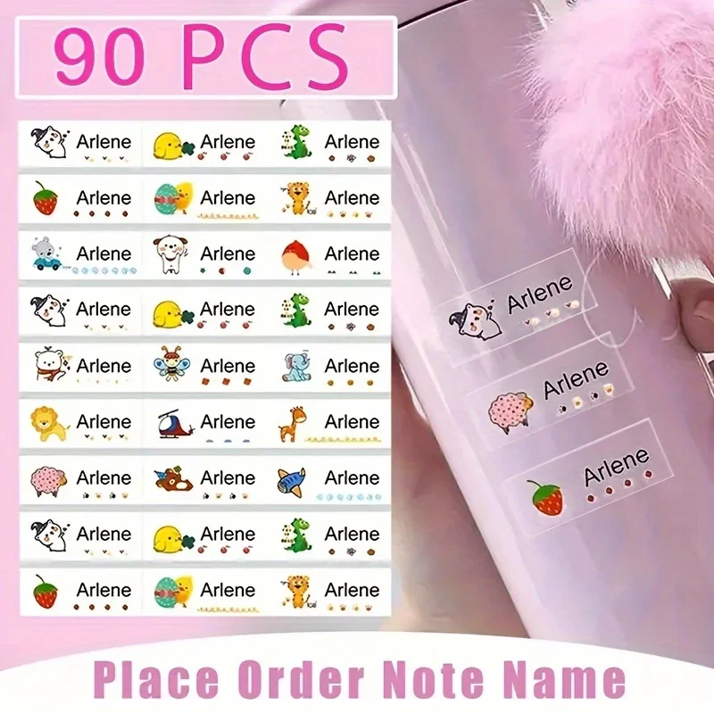 Selo de nome personalizado impermeável para crianças, selo de tinta com partten, Kids Stamp for Clothing, homens e mulheres