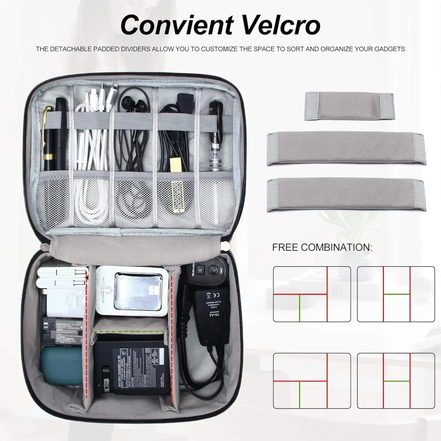 Portable Digital Storage Bag USB Gadget Waterproof Cable Organizer Bags Pouch Electronics Devices Accessory Travel Pack Supplies view 2