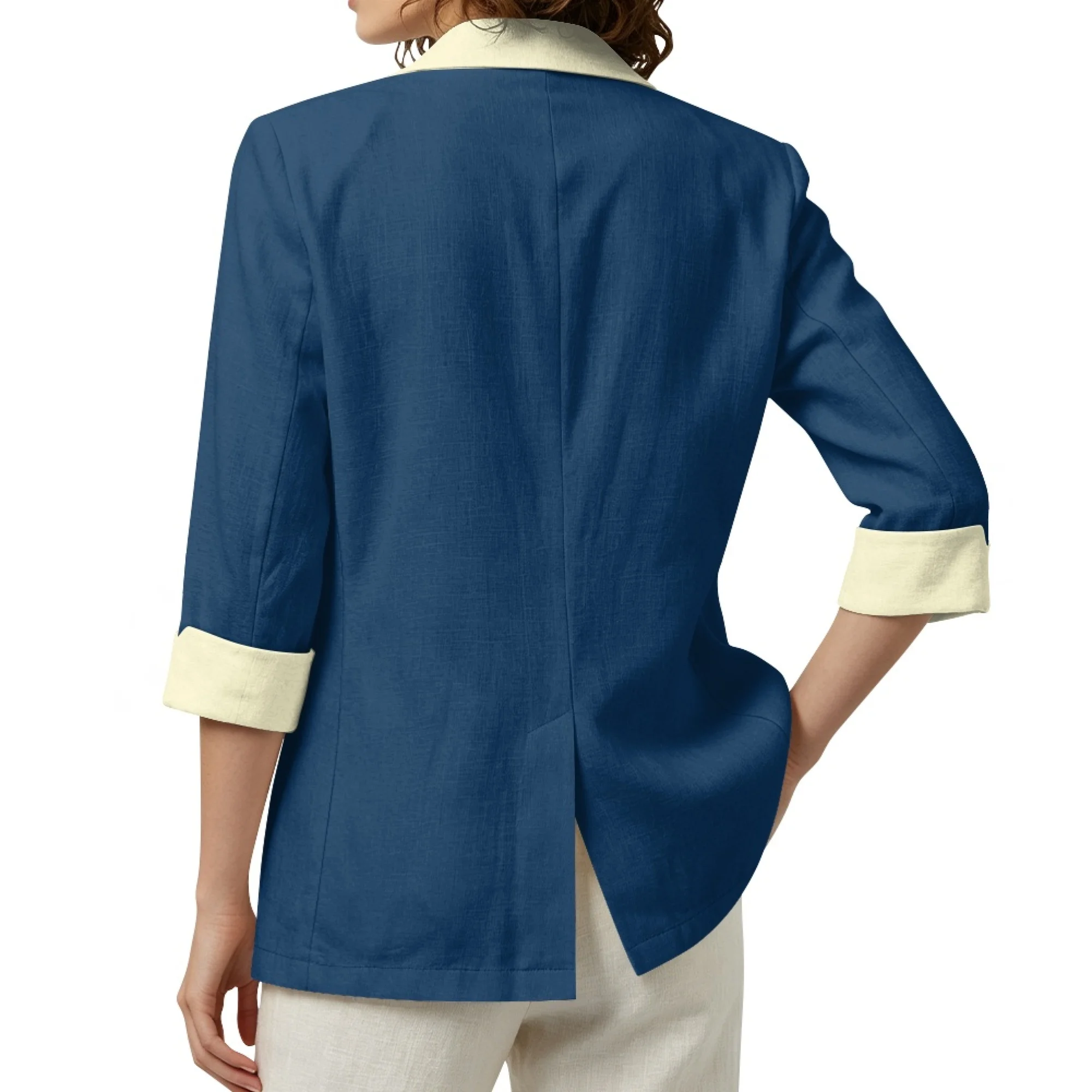 XIXIRIMIDO Linen Blazers for Woman Elegant Cheap Clothing Green Floral Print Oversize Fashion Trend 2026 Spring/Autumn Jacket